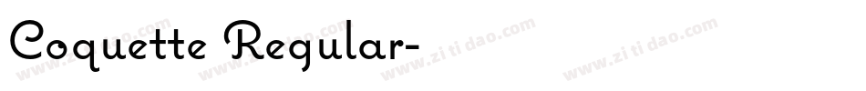 Coquette Regular字体转换